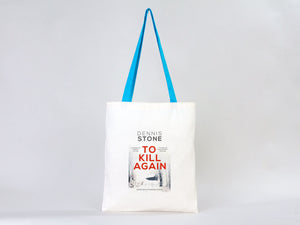 Custom Cotton Tote Bag with Turquoise Handles – 14"W x 16"H | Wholesale Organic Tote Bags