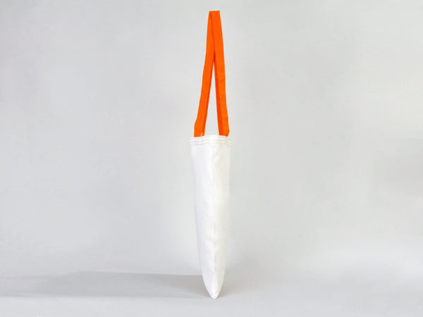 Printed Tote Bags with Orange Handles – 14"x16" Custom Cotton Logo Bags