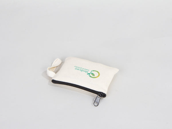 Custom Coin Purse, 5"W x 3"H (12 cm x 8 cm) Zippered Coin Pouch Bag, Linen Coin Purse with Zipper, Promotional Pouch