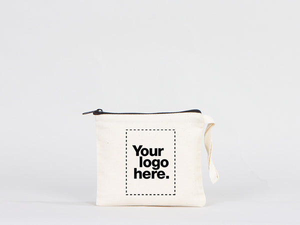 Personalized Coin Purse, 6"W x 5"H (15 cm x 13 cm) Zippered Pouch Bag, Coin Pouch Bag, Linen Coin Purse with Zipper, Linen Coin Case
