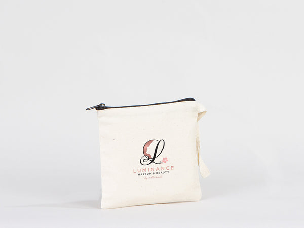 Personalized Coin Purse, 6"W x 5"H (15 cm x 13 cm) Zippered Pouch Bag, Coin Pouch Bag, Linen Coin Purse with Zipper, Linen Coin Case