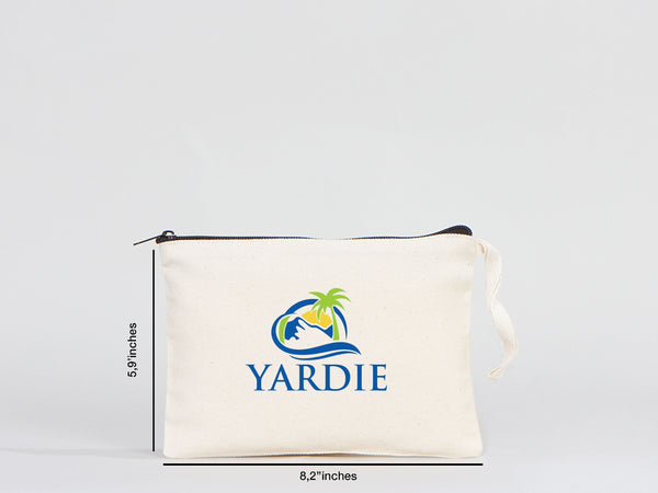 Custom Makeup Bag - 8"W x 6"H (21 cm x 15 cm  Cosmetic Makeup Bag - Bridesmaid Cosmetic Bag  - Zippered Cosmetic Bags