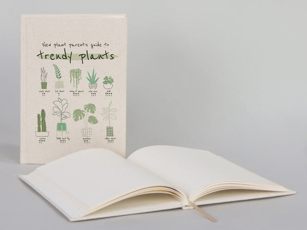 Canvas Cover Notebook  6"W x 8"H (15 cm x 20 cm) Text Logo or Photo Print, Promotional Notebook