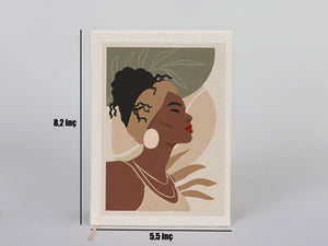 Canvas Cover Notebook 6"W x 8"H (15 cm x 20 cm) Text Logo or Photo Print 80 Blank Yellow Page Notepad Promotional Notebook