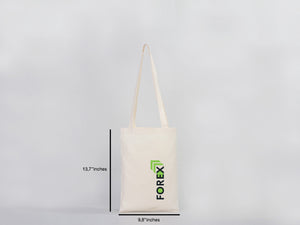 Custom Long Handle Tote Bag 10"x14" – Mini Promotional & Shopping Bag