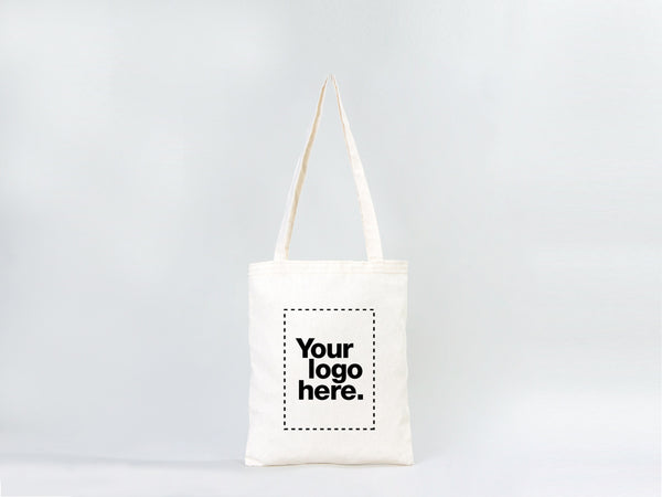 Custom Cotton Tote Bag 12"W x 14"H Personalized Shoulder Totes, Promotional Tote Bag