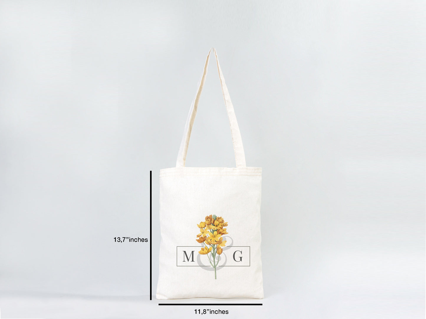 Custom Cotton Tote Bag 12"W x 14"H (30 cm x 35 cm) Personalized Shoulder Totes, Promotional Tote Bag