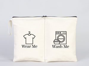 Pamusan Wear and Wash Travel Bag - Personal Travel Bag - Lingerie Laundry Bag - Clean and dirty bags - Storage and Organization Cotton Bags