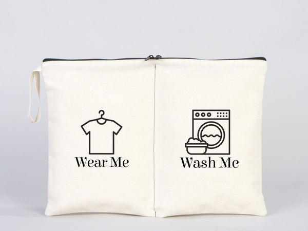 Pamusan Wear and Wash Travel Bag - Personal Travel Bag - Lingerie Laundry Bag - Clean and dirty bags - Storage and Organization Cotton Bags