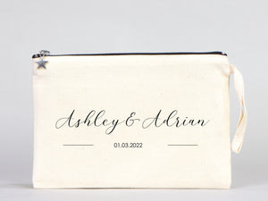 Wedding Clutch Bag – Personalized Cotton Bridal Clutch Gift