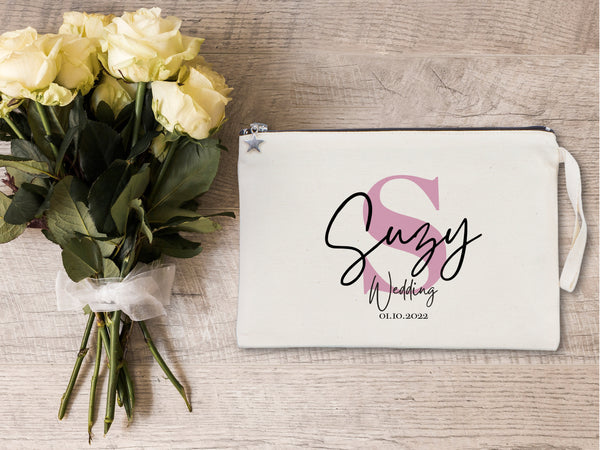 Bridal Party Clutch Bags – Custom Cotton Bridesmaid Wedding Gift