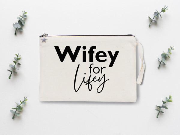 Wedding Clutch Bag -  10"W x 7"H  Custom Cotton Clutch Bag - Wedding Cotton Clutch Gift