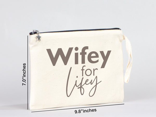 Wedding Clutch Bag -  10"W x 7"H  Custom Cotton Clutch Bag - Wedding Cotton Clutch Gift