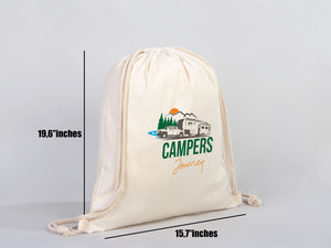 Drawstring Backpack- Material: 8oz Canvas -  Personalized Cotton Drawstring Bags Gifts For Kids and Adults -  Eco friendly Backpacks With Logo