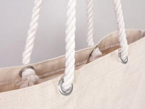 Custom Large Canvas Tote Bag with Logo & Zippered Pocket – 19"x16"x4"