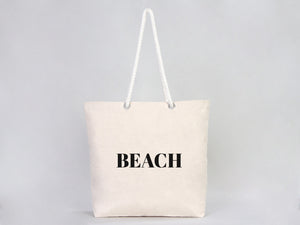 Custom Large Canvas Tote Bag with Logo & Zippered Pocket – 19"x16"x4"