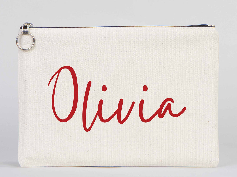 Wedding Cotton Clutch Bag – Custom 12"x8" Bridal Clutch Gift – Personalized Wedding Pouch