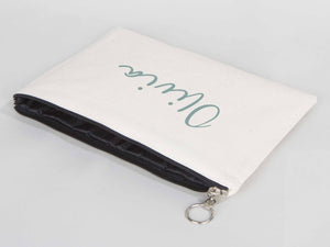 Wedding Cotton Clutch Bag – Custom 12"x8" Bridal Clutch Gift – Personalized Wedding Pouch