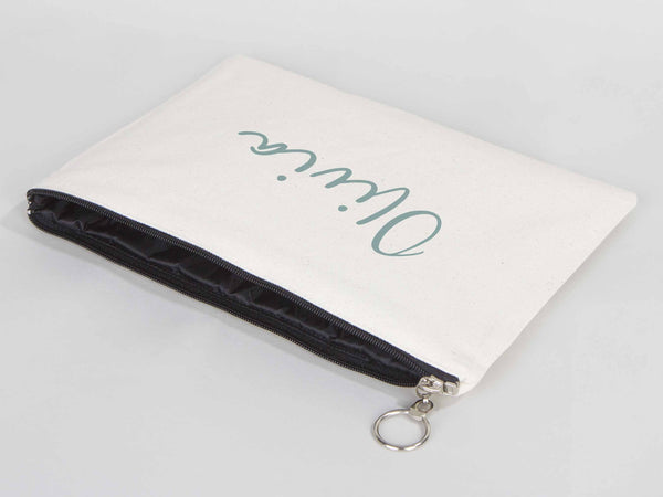 Wedding Cotton Clutch Bag – Custom 12"x8" Bridal Clutch Gift – Personalized Wedding Pouch