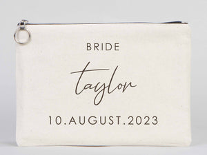 Clutch Wedding Gift -  12"W x 8"H  Custom Cotton Big Clutch Bag  - Wedding cotton clutch gift
