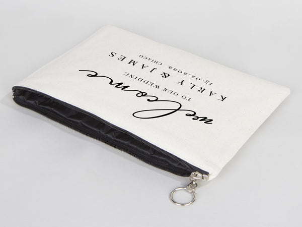 Large Clutch Bag For Wedding Gift - 8"W x 12"H (20 cm x 30 cm) Custom Cotton Big Clutch Bag - Wedding cotton clutch gift - Clutch Wedding Clutch Bag