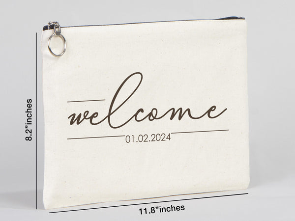 Clutch Wedding Gift – Custom Cotton Big Clutch Bag 12"W x 8"H  – Wedding Cotton Clutch Gift – Clutch Wedding