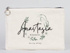 Large Clutch Bag For Wedding Gift -  12"W x 8"H (30 cm x 21 cm)  Custom Cotton Big Clutch Bag - Wedding cotton clutch gift - Clutch Wedding Clutch bag