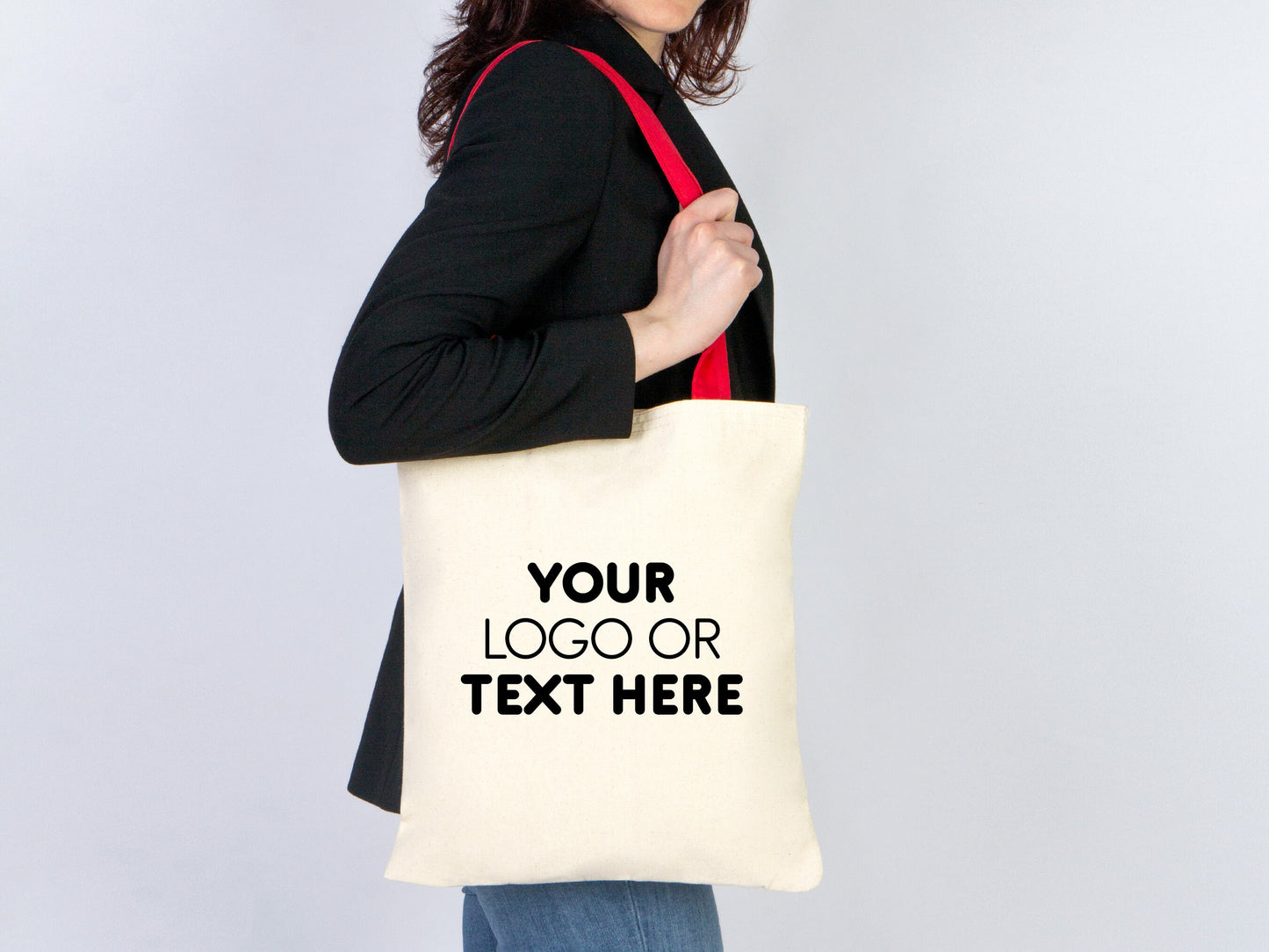 Canvas Tote Bags - 16"W x 14"H (41 cm x 36 cm) Personalized Design, Shopping - Totes with Logo -  Wedding Welcome Bag