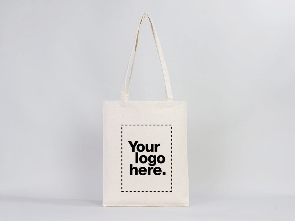 Custom Canvas Tote Bags Bulk – 14"x16" Natural Color with Logo Printing | Wholesale Cotton Totes