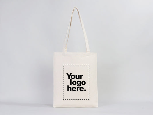 Custom Tote Bag Bulk -  14"W x 16"H (35 cm x 40 cm) -  Cotton Canvas Tote Bag - Wholesale Tote Bags with Your Logo - Custom Shop Bag