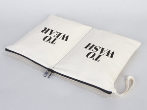 Pamusan Wear and Wash Travel Bag - Personal Travel Bag - Lingerie Laundry Bag - Clean and dirty bags - Storage and Organization Cotton Bags