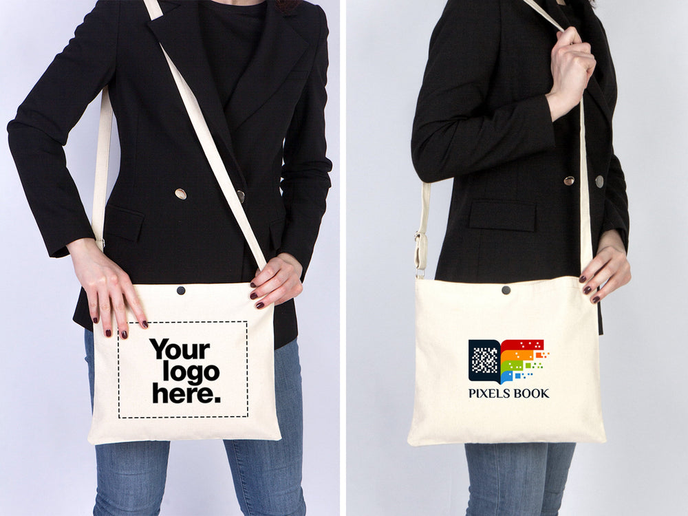 Canvas Messenger Bag – 11"W x 13"H Custom Crossbody Saddlebag