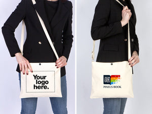 Canvas Messenger Bag – 11"W x 13"H Custom Crossbody Saddlebag