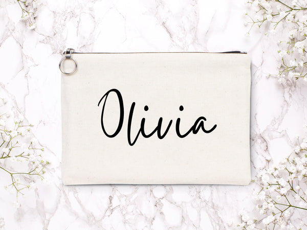 Wedding Cotton Clutch Bag – Custom 12"x8" Bridal Clutch Gift – Personalized Wedding Pouch