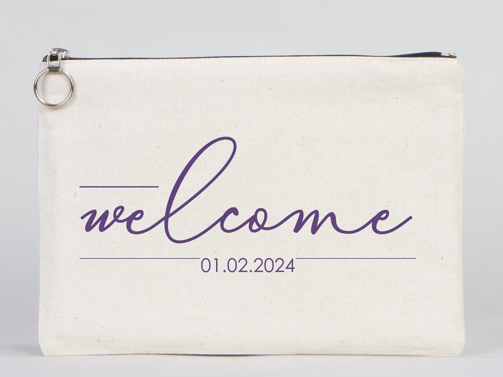 Clutch Wedding Gift – Custom Cotton Big Clutch Bag 12"W x 8"H  – Wedding Cotton Clutch Gift – Clutch Wedding