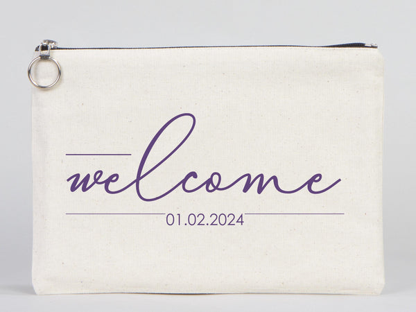 Clutch Wedding Gift – Custom Cotton Big Clutch Bag 12"W x 8"H  – Wedding Cotton Clutch Gift – Clutch Wedding