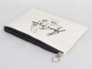 Large Clutch Bag For Wedding Gift -  12"W x 8"H (30 cm x 21 cm)  Custom Cotton Big Clutch Bag - Wedding cotton clutch gift - Clutch Wedding Clutch bag