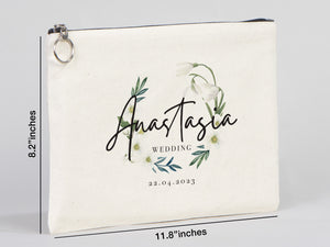 Large Clutch Bag For Wedding Gift -  12"W x 8"H (30 cm x 21 cm)  Custom Cotton Big Clutch Bag - Wedding cotton clutch gift - Clutch Wedding Clutch bag