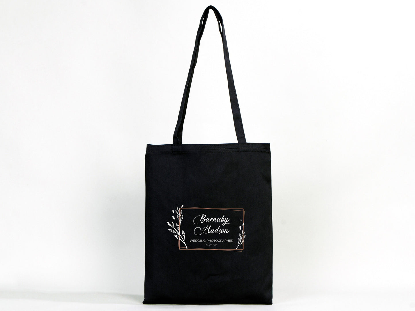 Custom Black Tote Bags 16"W x 14"H (40 cm x 35 cm)  Your Logo Or Image  Organic Cotton Eco Bags ,Gift Bags - Wholesale Tote Bag