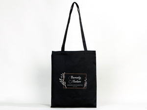 Black Cotton Tote Bag – 14"x16" Reusable Custom Print Canvas Bag Wholesale