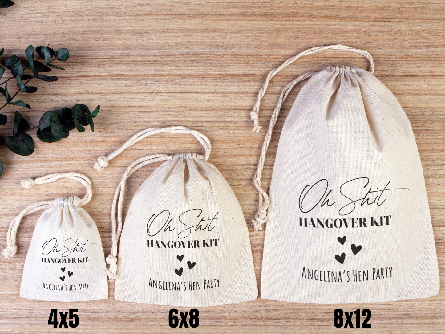 Oh Shit Kit hangover kit bags With Your name, Bachelorette Party, Survival Kits, Hangover Kits, Organic Pouches, Custom Bags