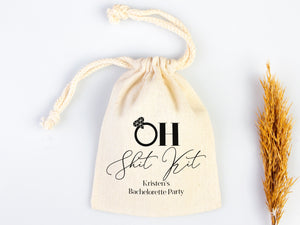 Oh Shit Kit hangover kit, Survival kit, Custom  With Your name or Design,  Bachelorette Party, Survival Kits, Hangover Kits, Organic Pouches