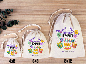 Happy Birthday Custom Name Bags,  Custom Party Bags for first birthday, Personalized Bags - Custom Goodie Bags