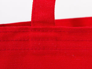 Red Canvas Custom Tote Bags 14"W x 16"H – Personalized Cotton Shopping & Gift Bags