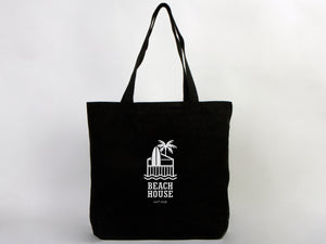 Black Custom Canvas Tote Bag 19"x16"x4" – Personalized Cotton Promotional & Beach Bag