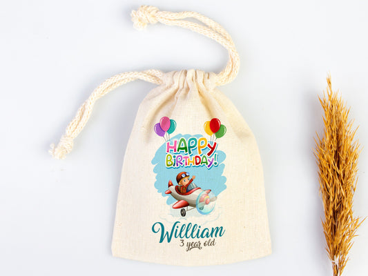 Happy Birthday Favour Bags,  Custom Party Bags for first birthday, Personalized Bags - Custom Goodie Bags - Happy Animals For Kids