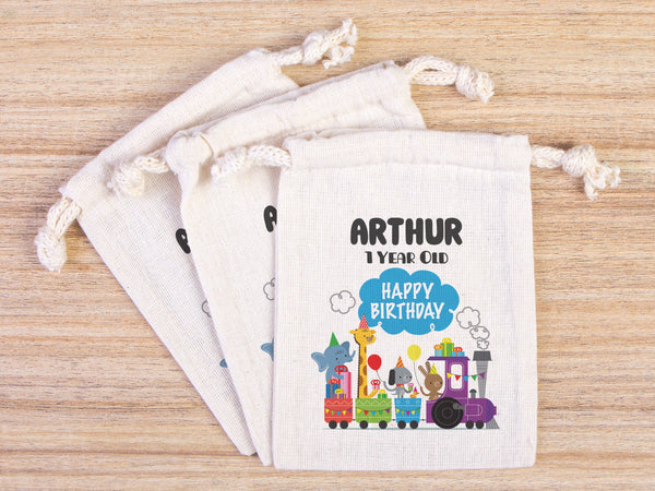 Custom Name, Happy Birthday Gİft Bags, Party Bags for first birthday, Personalized Bags - Custom Goodie Bags - Happy For Kids