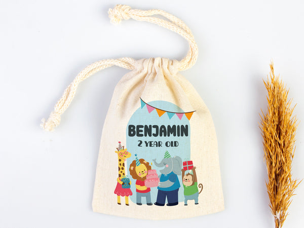 Happy Birthday Gİft Bags, Party Bags for first birthday, Personalized Bags - Custom Goodie Bags - Custom Name, Age, Date