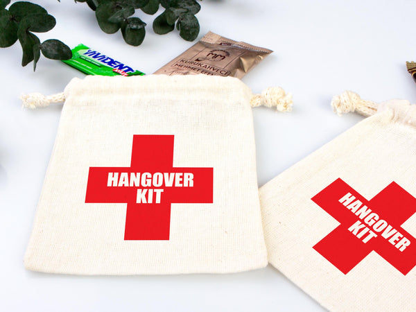 Hangover Kit Bags -  Party Recovery Kit Bags - Survival kit pouch  3 Different size Hangover bag Models - Bachelorette Party