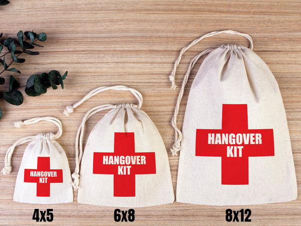 Hangover Kit Bags -  Party Recovery Kit Bags - Survival kit pouch  3 Different size Hangover bag Models - Bachelorette Party